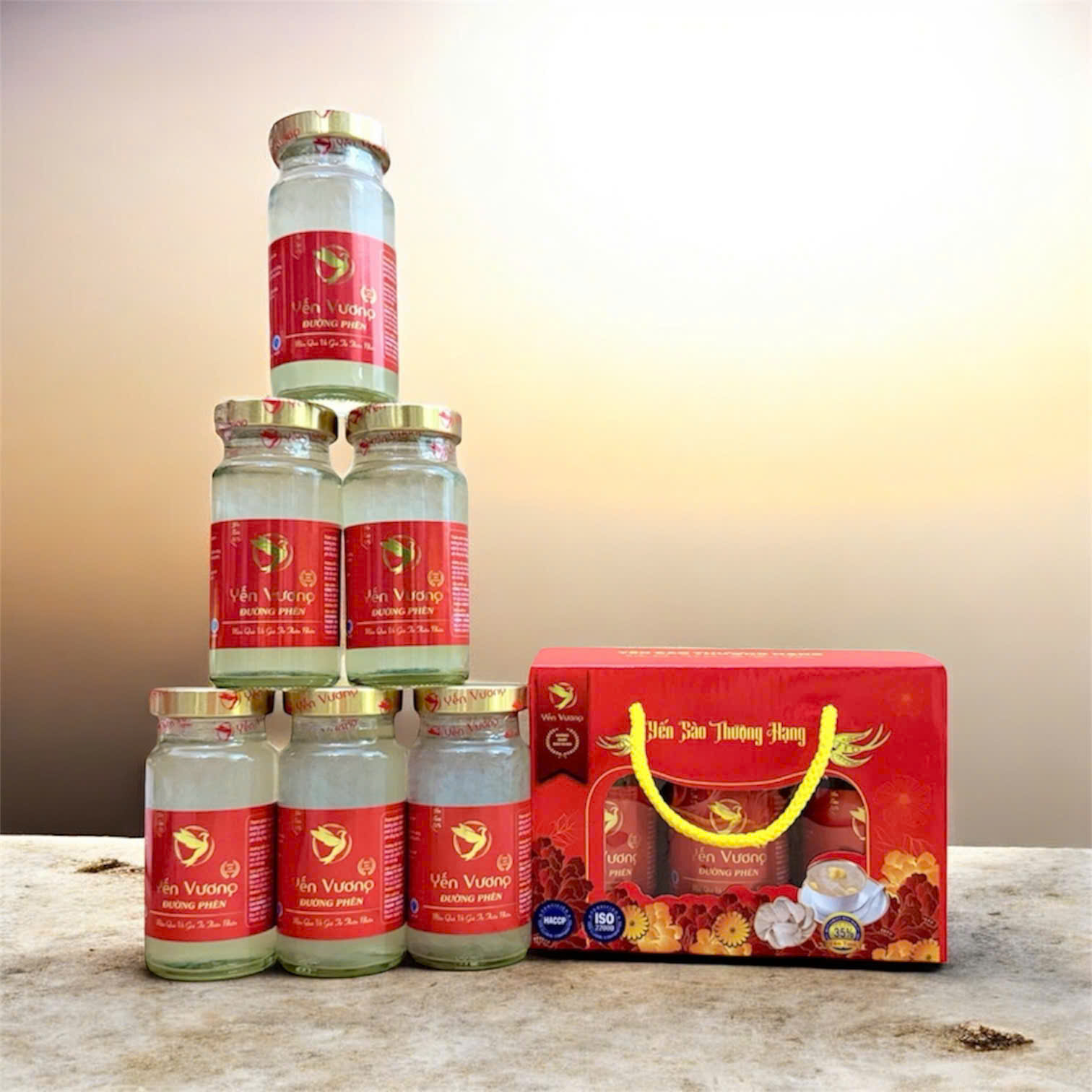 Lốc 6 hũ yến Vương 140ml Đường Phèn